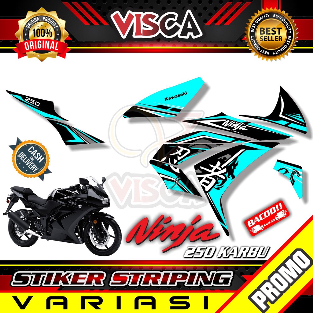 Jual Striping Ninja 250 Karbu Stiker Sticker Striping Variasi