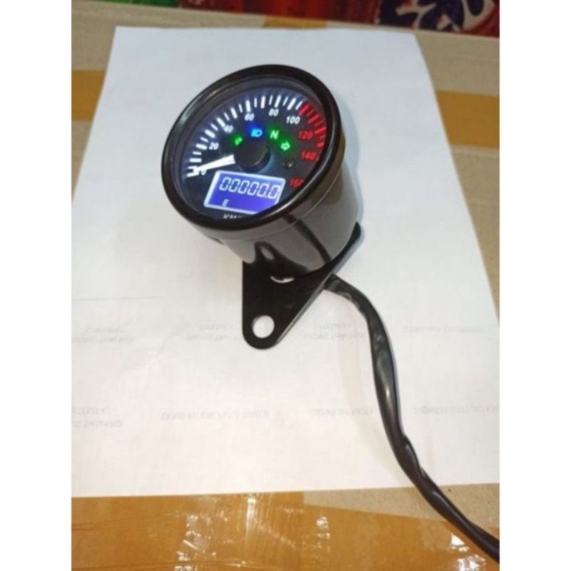 Jual SPEEDOMETER BULAT RPM BENSIN DIGITAL ORIGINAL UNIVERSAL SEMUA