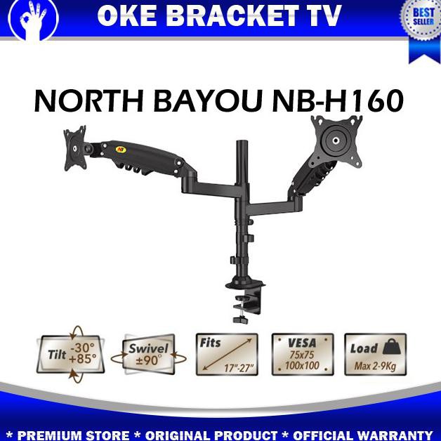 Jual Bracket Tv Monitor Led Lcd Gas Spring Nb H160 2 9 Kg Dual