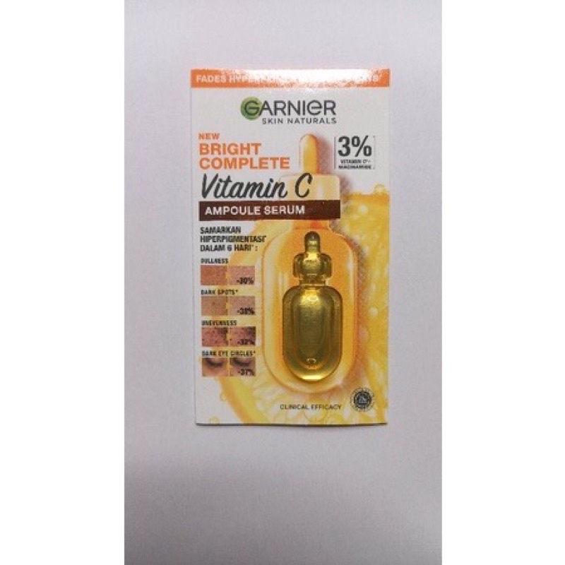 Jual Garnier Bright Complete Vitamin C Ampoule Serum 1 5ml Shopee