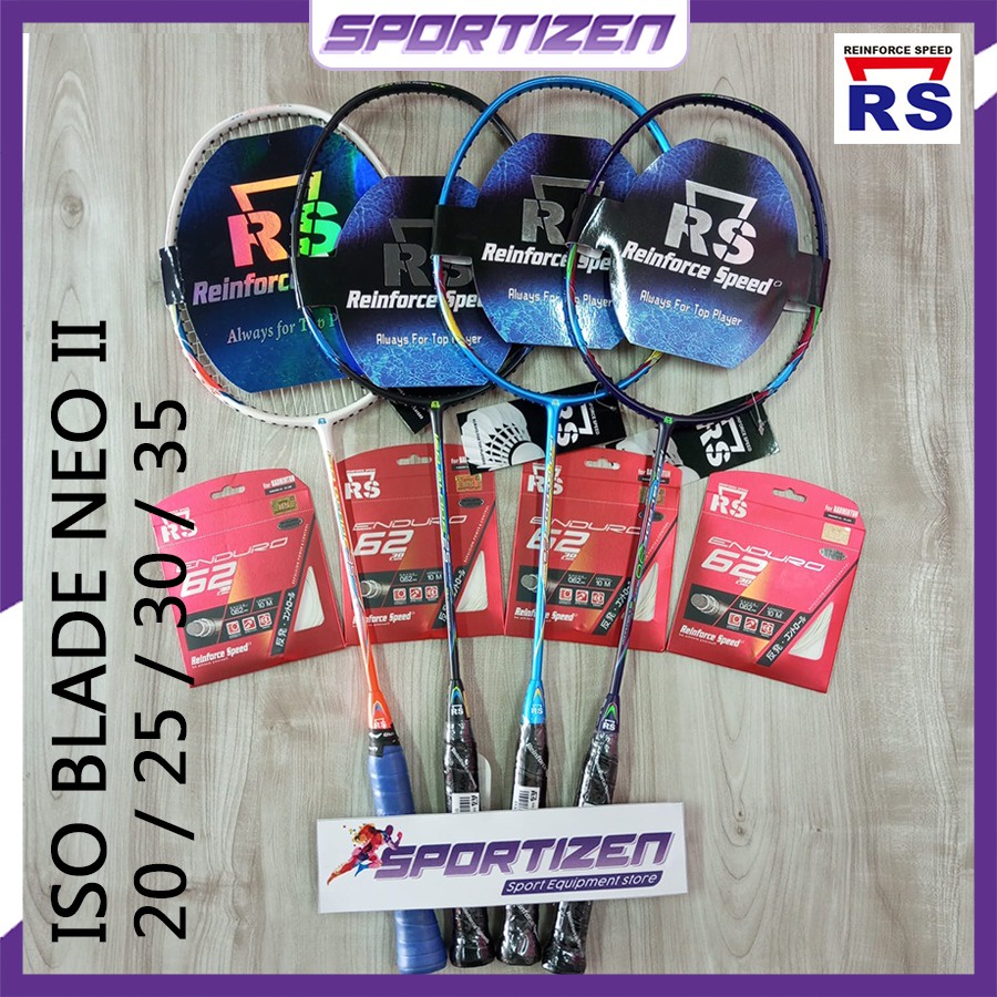 Jual RAKET BADMINTON BULUTANGKIS RS ISO BLADE 20 25 30 35 NEO II PROMO