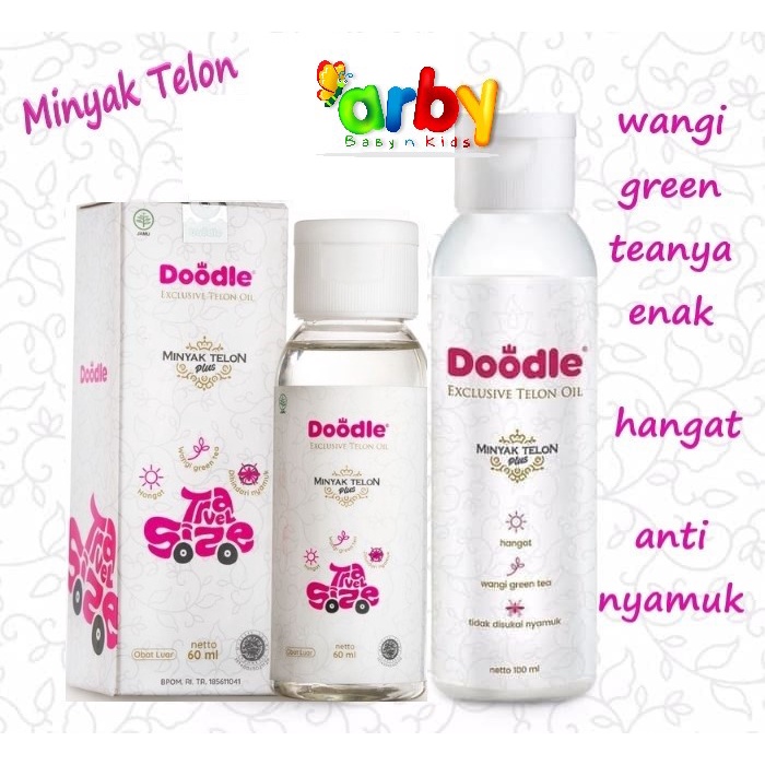 Jual Minyak Telon Doodle Exclusive Telon Oil Wangi Greentea Ml