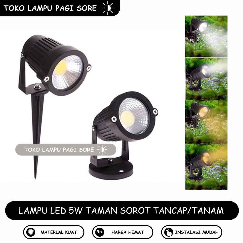 Jual Lampu Led 5w Taman Sorot Outdoor Tancap Tanam Shopee Indonesia