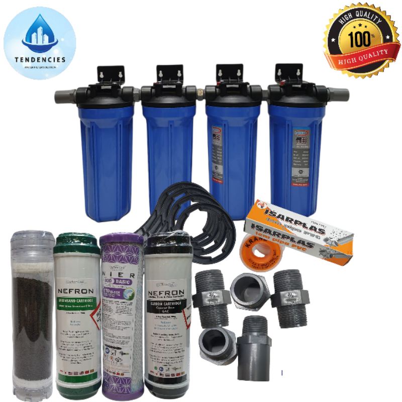 Jual PAKET FILTER AIR PAKET FILTER AIR 4 TAHAPAN FILTER AIR SUMUR