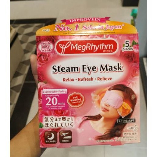 Jual Kao Megrhythm Steam Eye Mask Fresh Rose Scent Shopee Indonesia