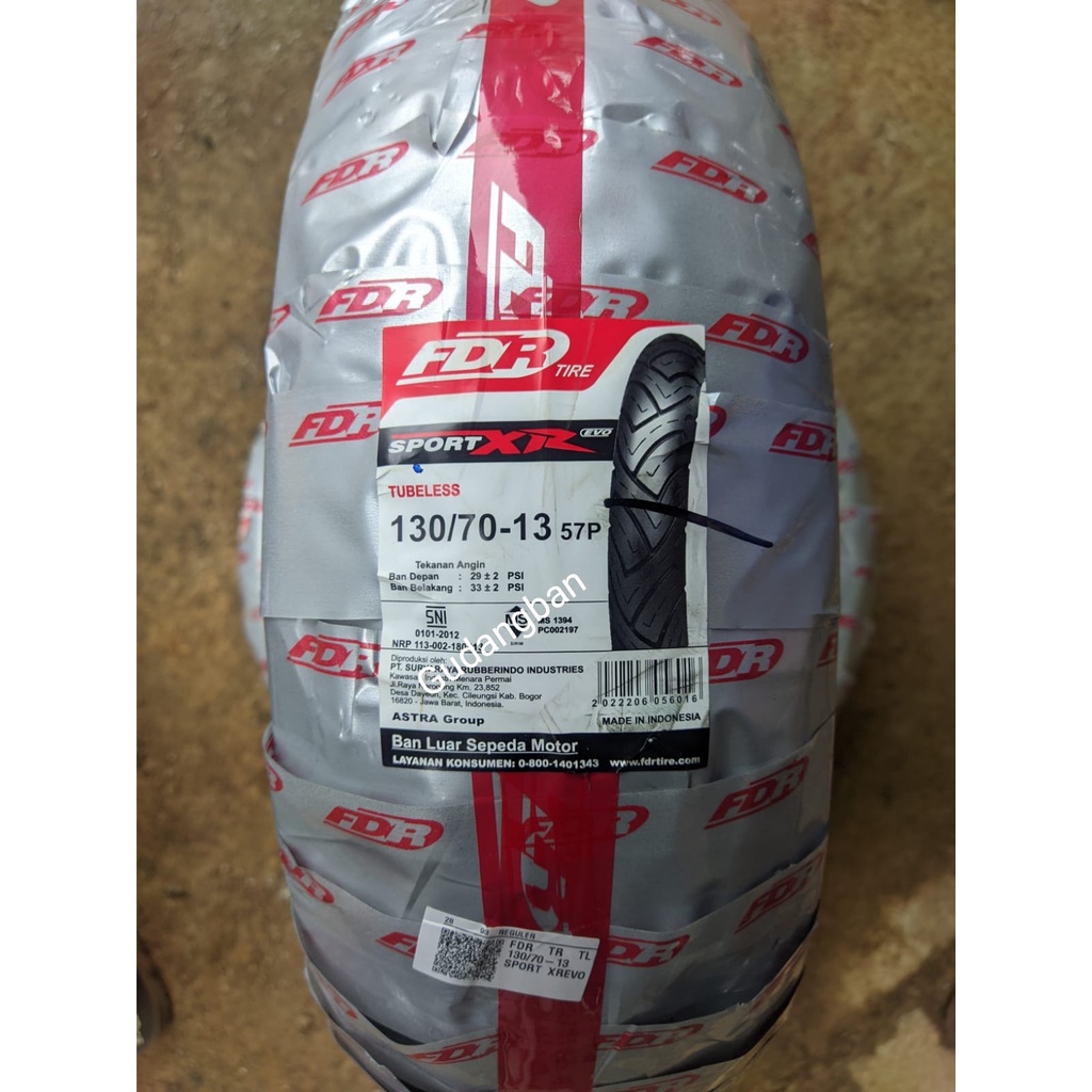 Jual Ring Fdr Sport Xr Evo Tubeless Ban Luar Motor