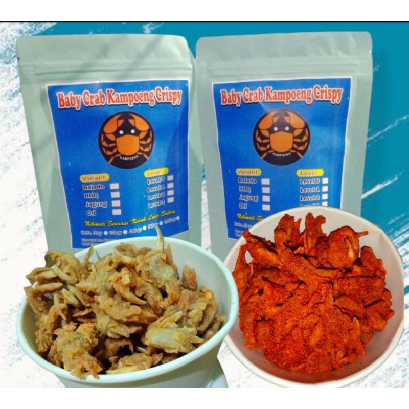 Jual Baby Crab Crispy Gr Viral Halal Kepiting Rasa Original Pedas