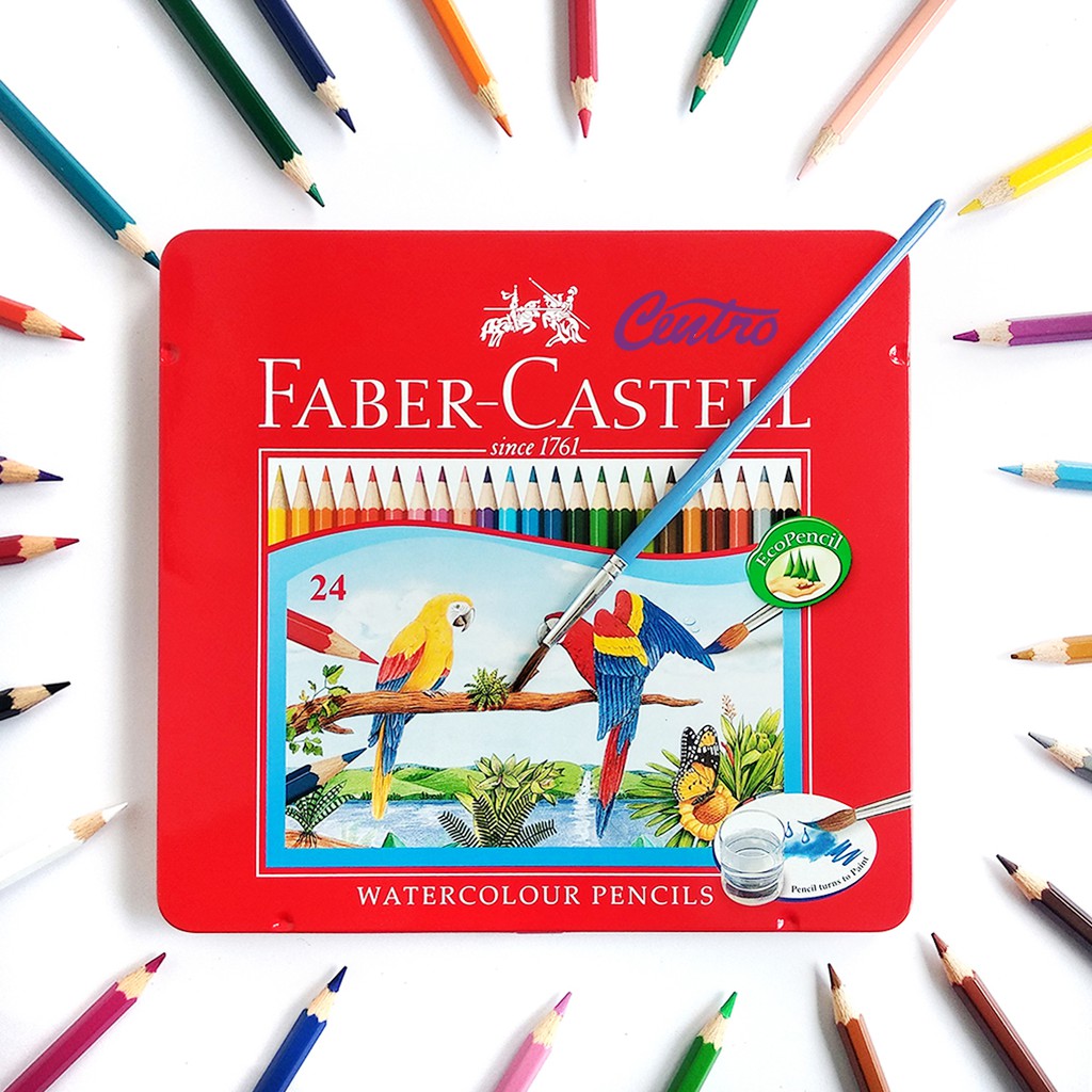 Jual Faber Castell 24 WaterColour Watercolor Pencil Pensil Warna