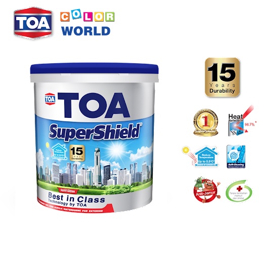 Jual CAT TEMBOK EXTERIOR SUPERSHIELD SEMIGLOSS TOA PAINT Shopee Indonesia