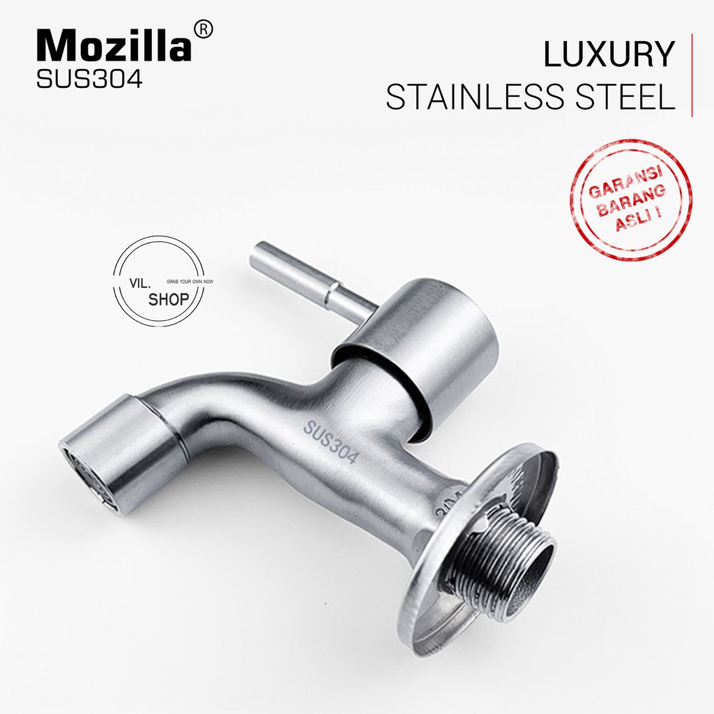 Jual KRAN AIR PREMIUM STAINLESS STEEL MOZILLA SUS304 SUS 304 WALL TAP