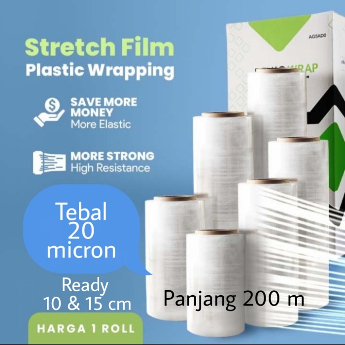 Jual Plastik Wrapping Stretch Film Delko Wrap Bening 200 M Tebal 20