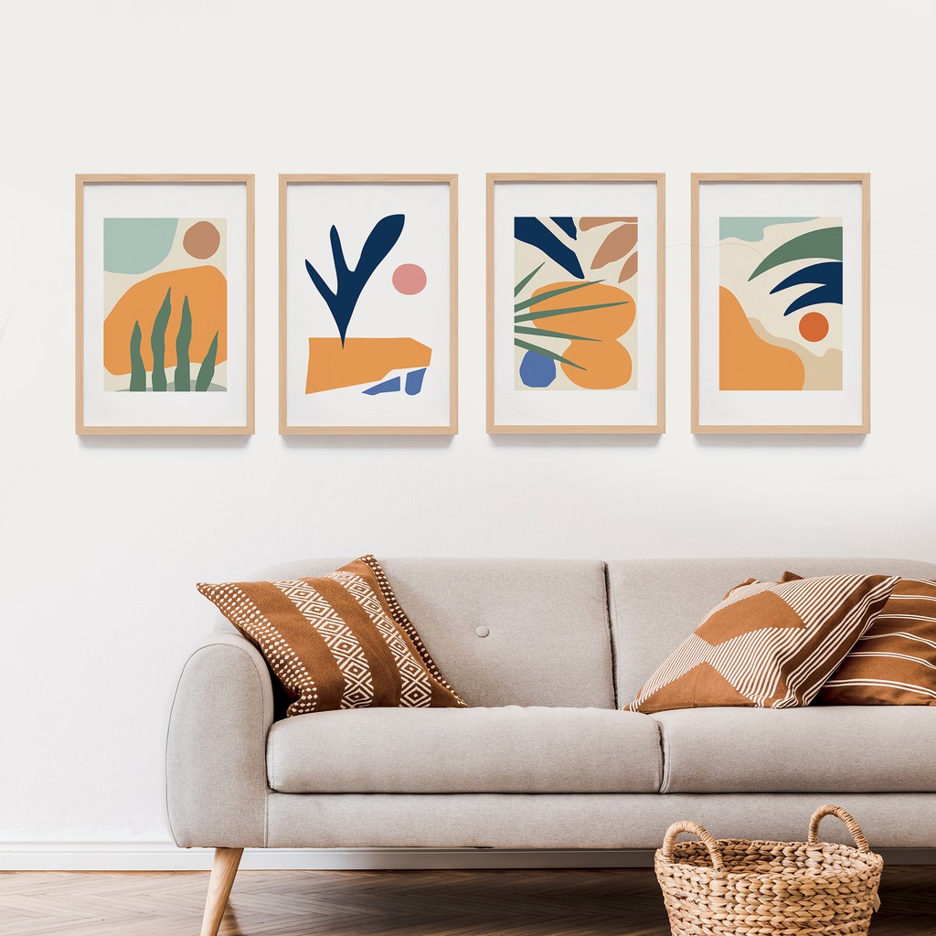 Jual Lukisan Art Print Mid Century Modern Kontemporer Art Print Home