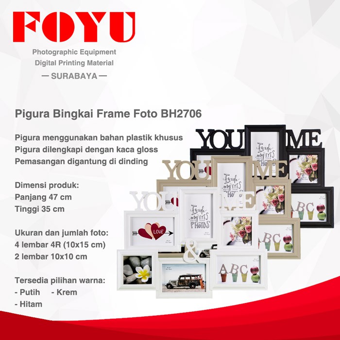 Jual Pigura Bingkai Frame Foto Kolase Multi Photo Bh Shopee Indonesia