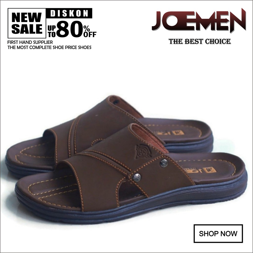 Jual Sandal Kulit Joemen Original Pria Jepit Kekinian Shopee