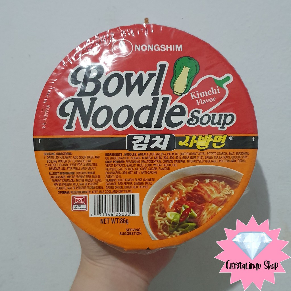 Jual Nongshim Bowl Noodle Soup Kimchi Flavor Gr Shopee Indonesia