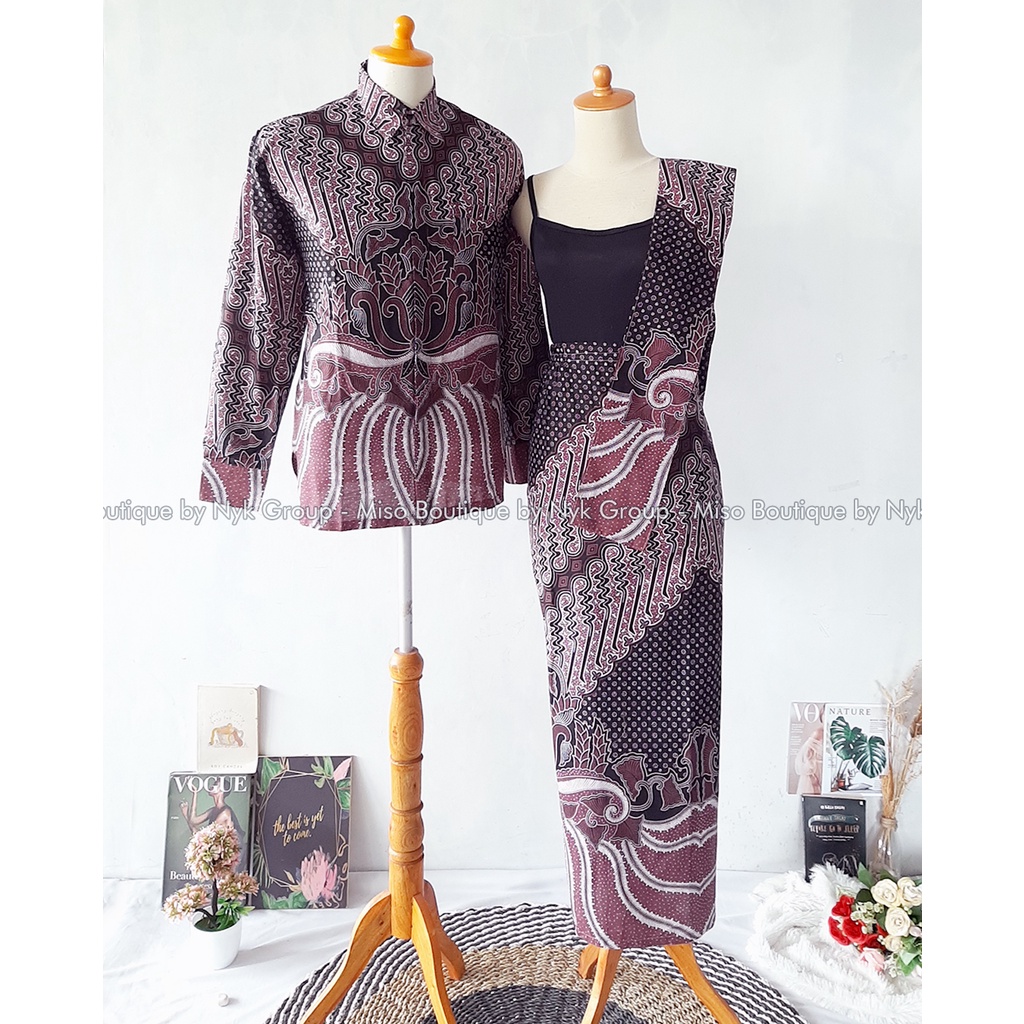 Jual Miso Butik Ready Bawahan Kebaya Batik Tiffany Couple Kemeja