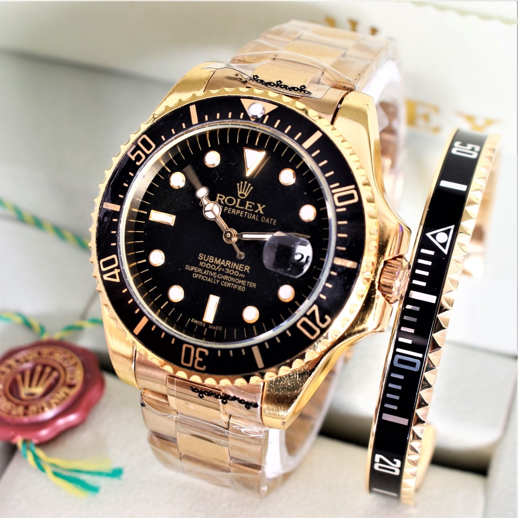 Jual Jam Tangan Pria Rolex Gmt Master Ii Stainless With Gelang Promo