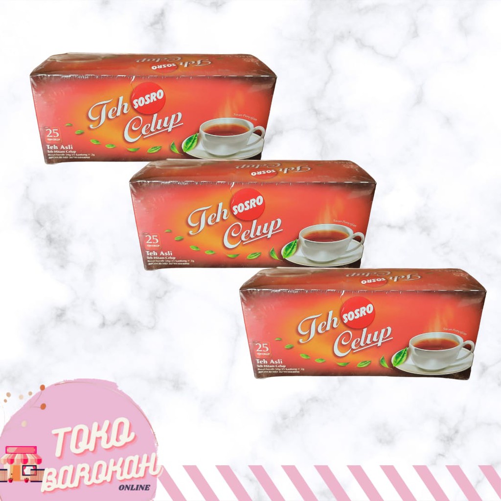 Jual TEH CELUP SOSRO KOTAK ISI 25 KANTONG Shopee Indonesia