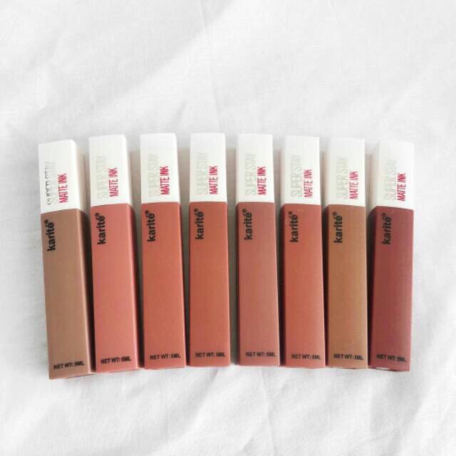 Jual Karite Matte Lipcream Superstay Versi Nude Harga 8pcs Shopee