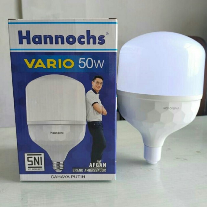 Jual Hannochs Bola Lampu LED BULB 50W Vario Hannochs Kapsul Tabung 50