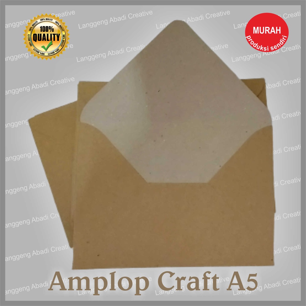 Jual AMPLOP A5 JASMINE PREMIUM WHITE CREAM GOLD KRAFT COKLAT VINTEGE