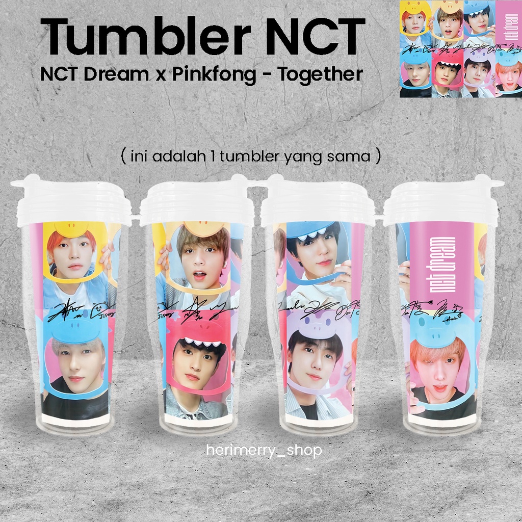 Jual Tumbler NCT Dream X Pinkfong Botol Minum Merchandise KPOP Murah