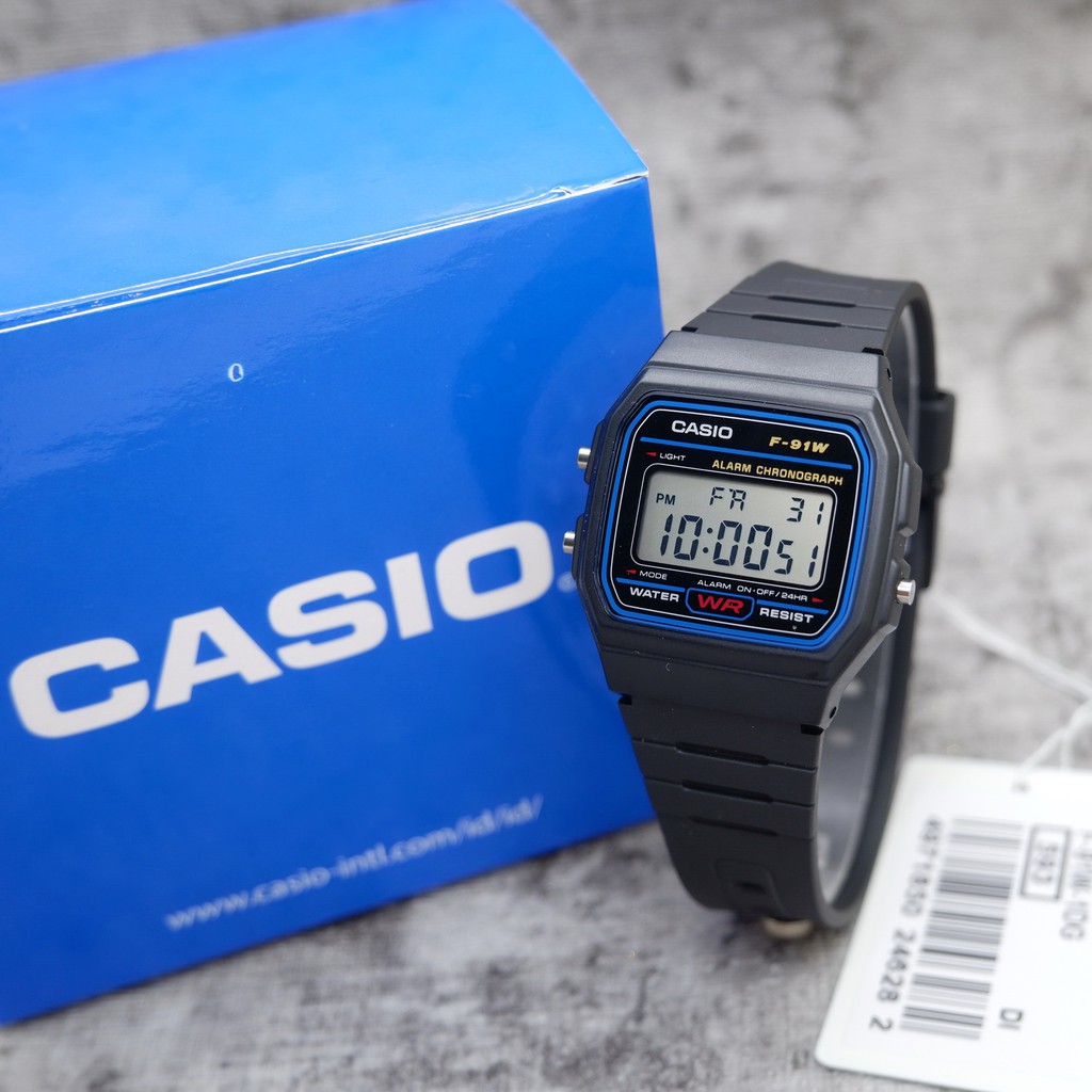 Jual Jam Tangan Casio F 91W 1DG Original Garansi Resmi Shopee Indonesia