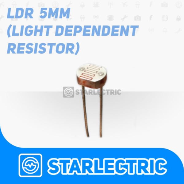 Jual Stock Terbatas LDR Light Dependent Resistor 5mm Sensor Cahaya