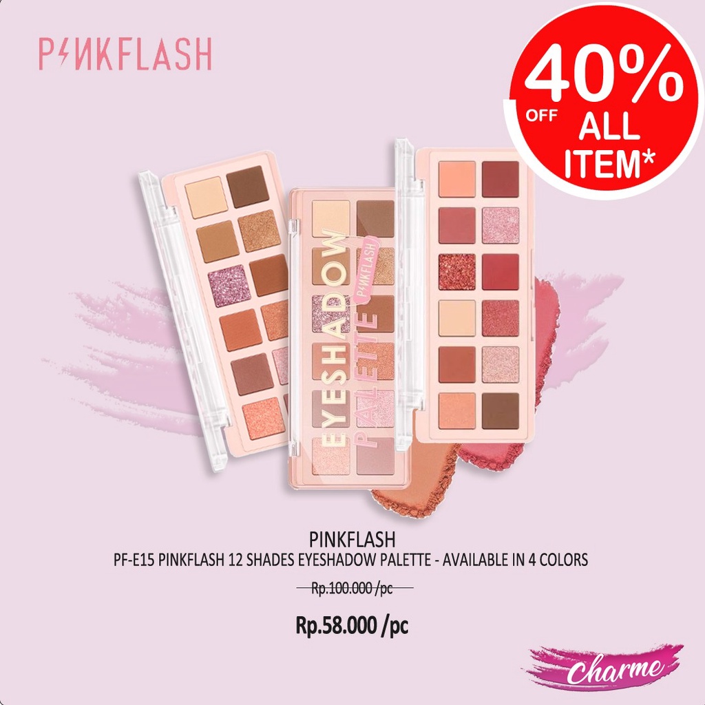 Jual READY ORI Pinkflash Pink Flash 12 Shades Eyeshadow Palette PF