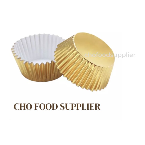 Jual Papercup Diva Metalik I Paper Case I Kertas Cupcake Case Gold 100