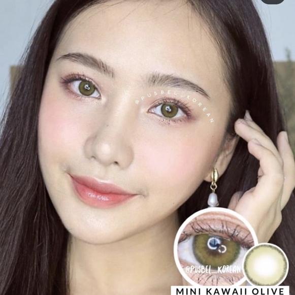 Jual Model Baru Mini Kawaii Charcoal Nude Beige Olive Softlens Idol