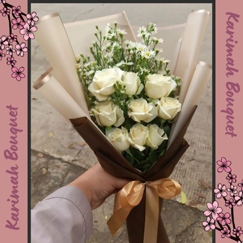 Jual Sehari Jadi Buket Bunga Wisuda Bandung Flower Hand Bouquet Asli