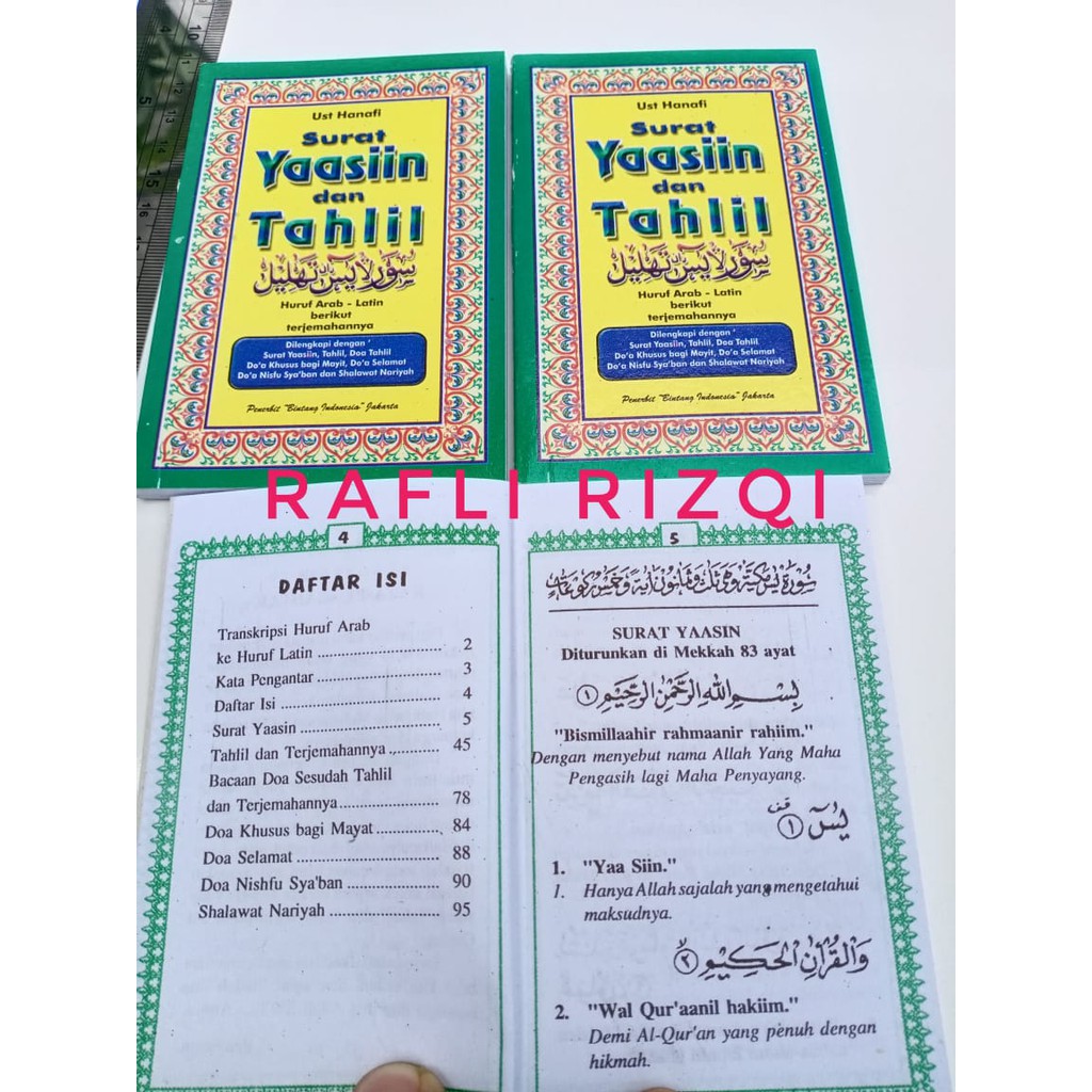 Jual Buku Yasin Buku Yasin Dan Tahlil Arab Latin Dan Terjemaahan