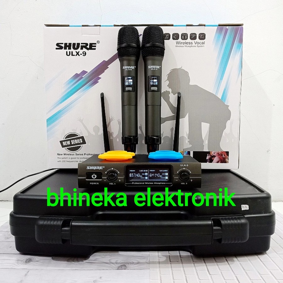 Jual Mic Wireless Shure ULX9 Ulx 9 ULX 9 2 Mic Handheld Free Koper