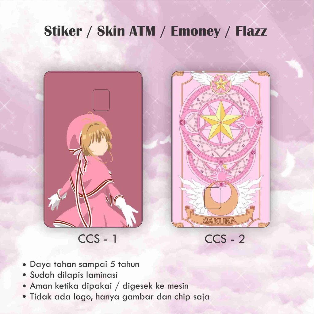 Jual Stiker Atm Flazz Emoney Garskin Skin Kartu Cardcaptor