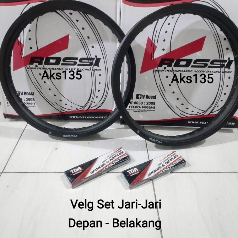 Jual Velg Velk Pelek Rossi Rosi Hitam Glossy Ring Rx King Rxking Set