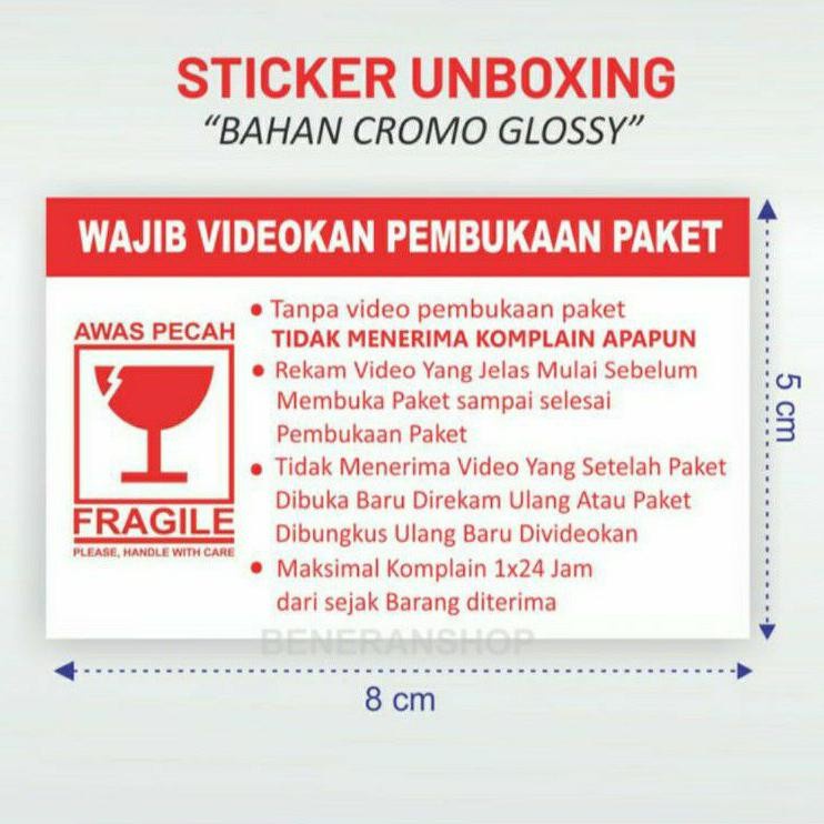 Jual Sticker Unboxing Stiker Video Fragile 5X8 AS725 Shopee Indonesia