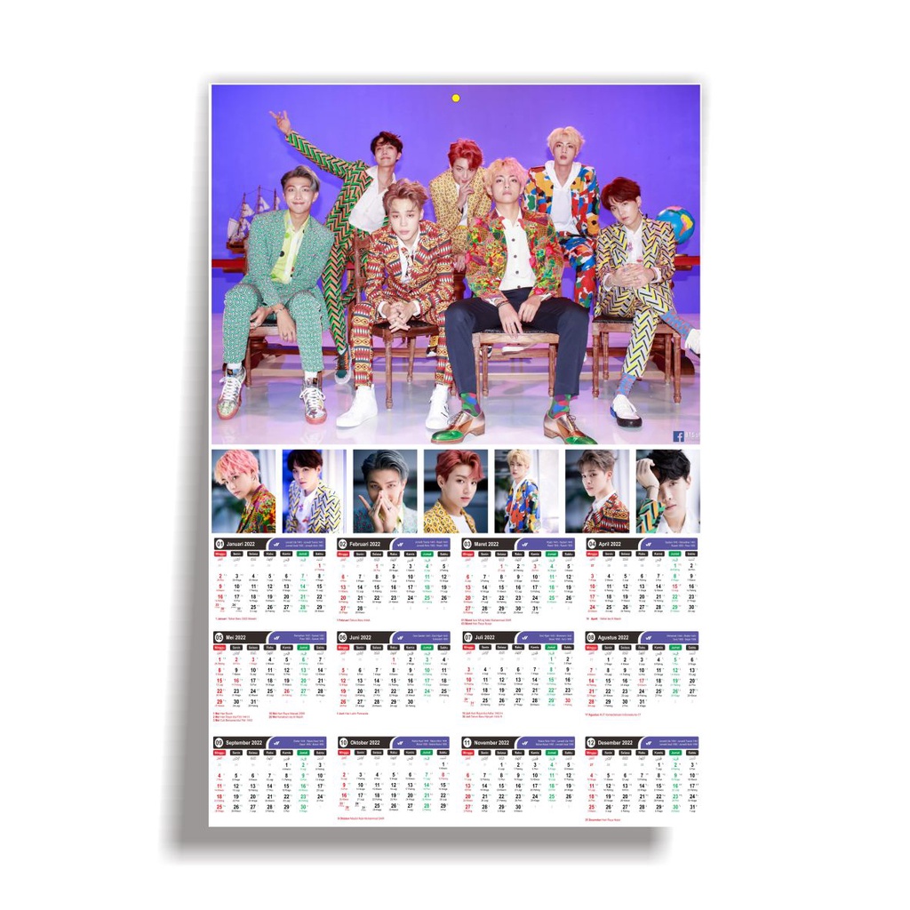 Jual Ready Stock Kalender Bts All Member Kalender Kpop Murah