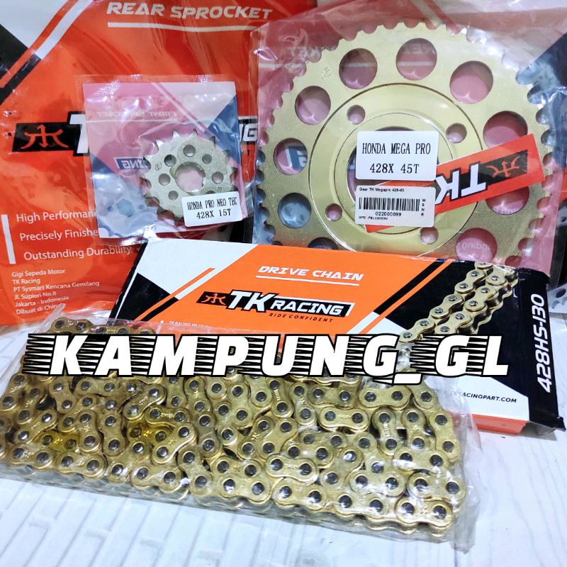 Jual Gear Set Rantai Gold TK Racing CB150R CBR150 CB CBR 150 Megapro