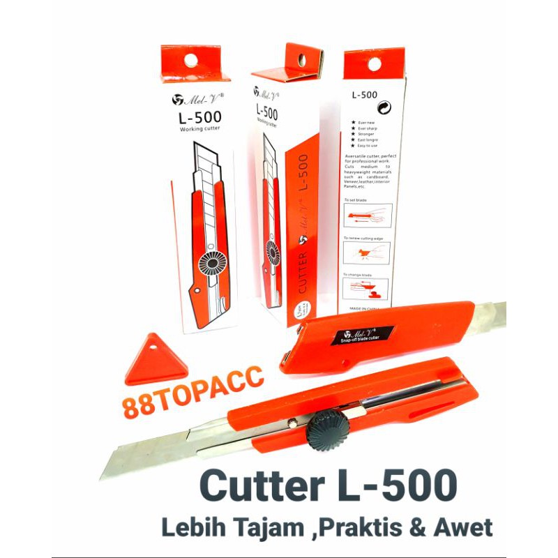 Jual Cutter Besar L500 Pisau Cuter Pemotong Kertas L 500 Isi Cutter