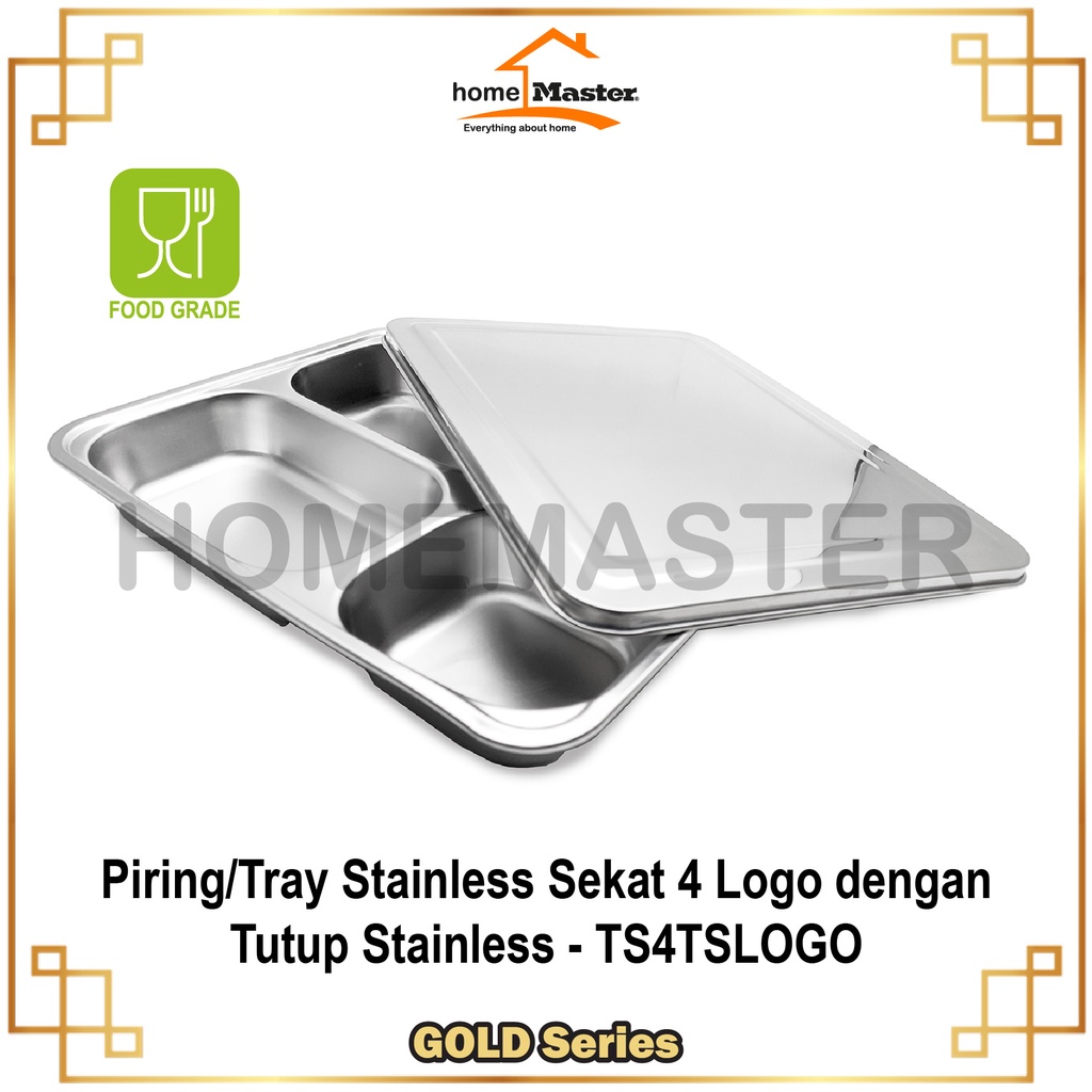 Jual Homemaster Tray Stainless Piring Tempat Makan Food Tray Stainless