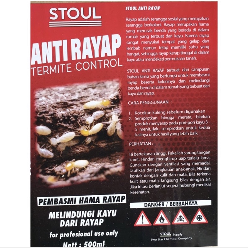 Jual Pembasmi Anti Rayap Semprot Isi Ml Termite Control Spray