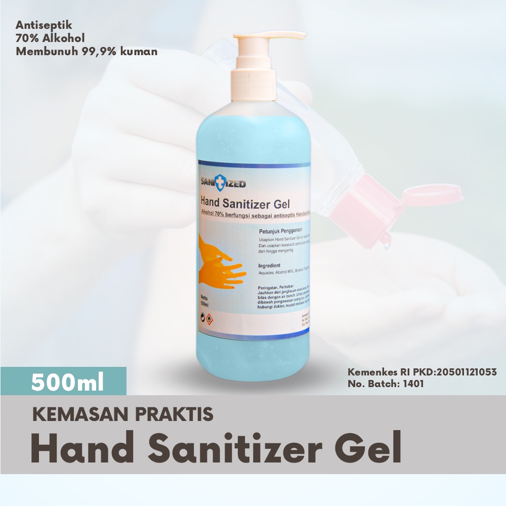 Jual HANDSANITIZER GEL PUMP 500ML HANSANITIZER HAND SANITAZER HAND