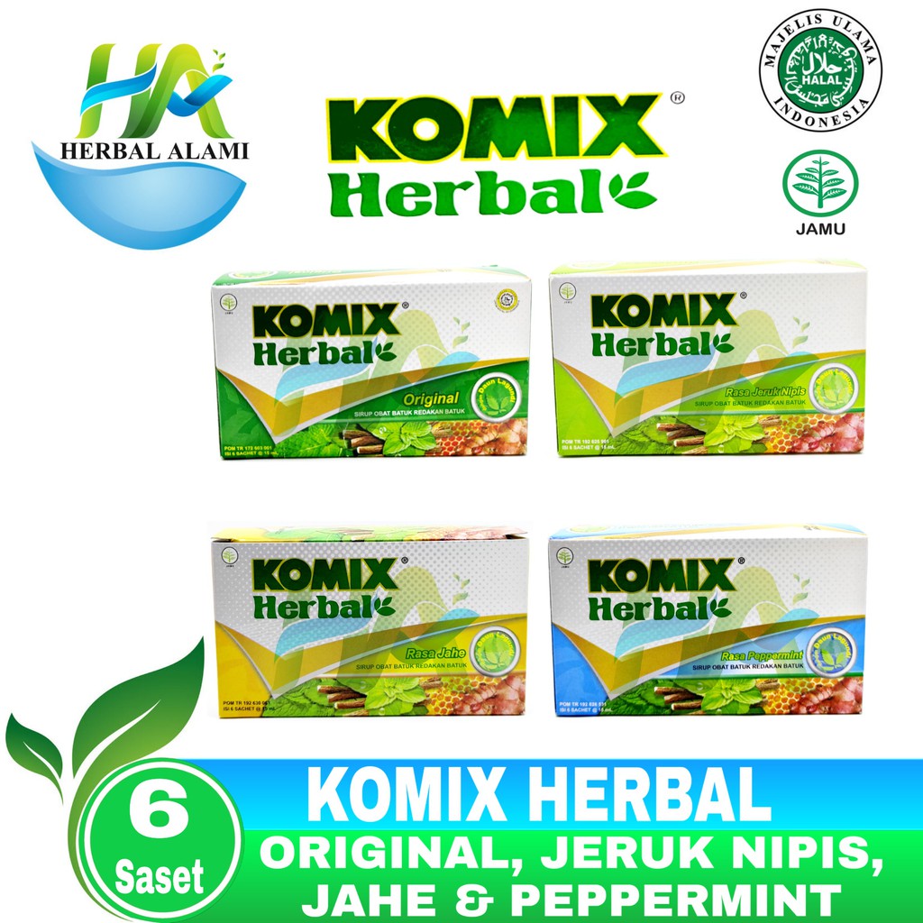 Jual Komix Herbal Dus Isi 6 Obat Batuk Shopee Indonesia