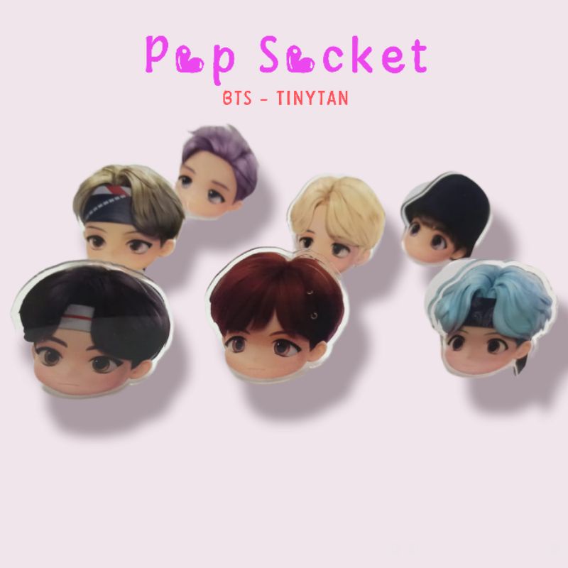 Jual Ready Stock Popsocket Bts Tinytan Griptok Bts Bt Tinytan Stand