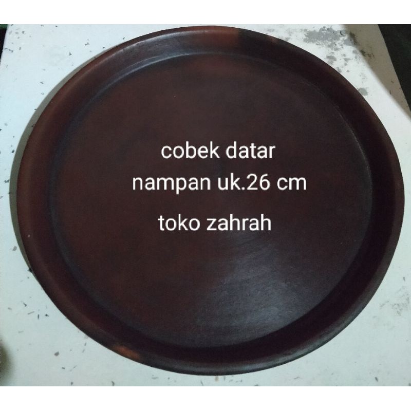 Jual Tatakan Cobek Datar Nampan Teko Piring Tebal Tanah Liat Uk