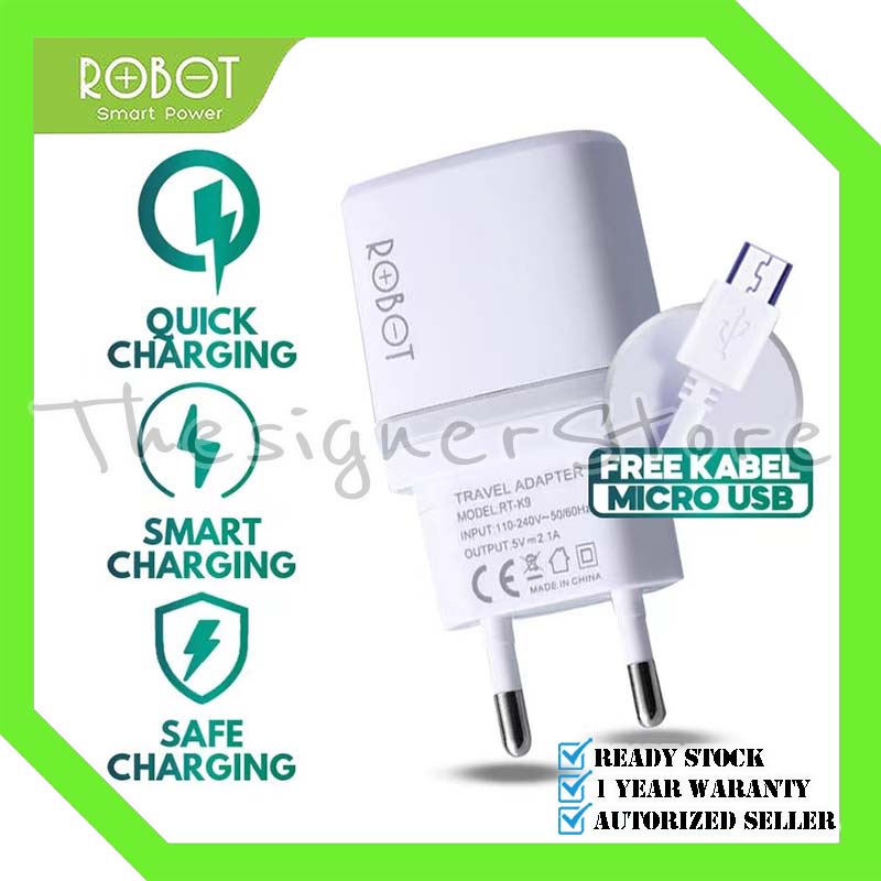 Jual Charger Robot Rt K Fast Charging A Kabel Micro Usb Dual Output