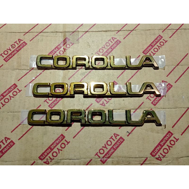 Jual Emblem Logo Tulisan Corolla Gold Original Shopee Indonesia