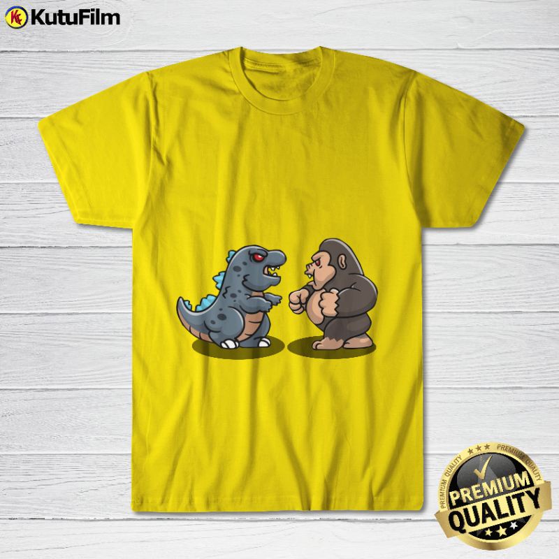 Jual Kaos Godzilla Vs Kong Chibi Kaos Kartun Film Godzilla Vs Kong