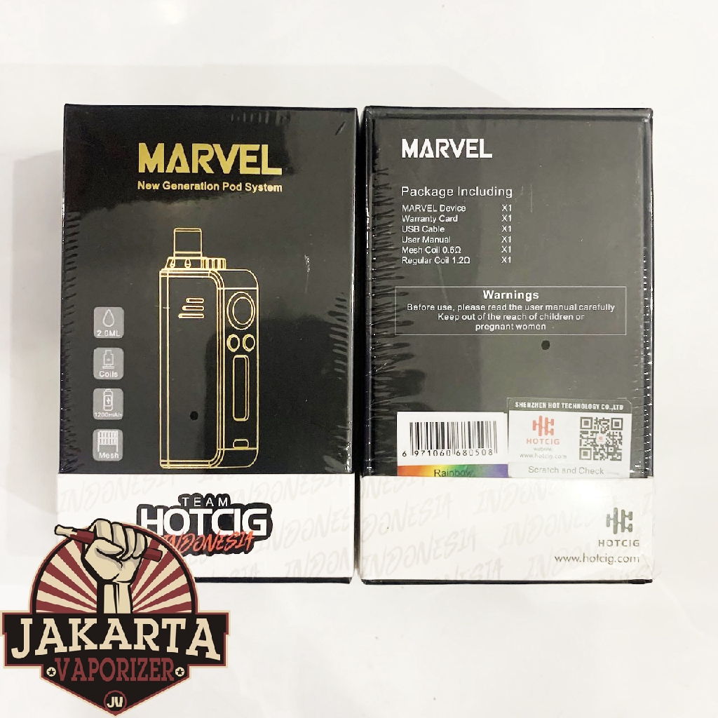 Jual Hotcig Marvel Pod Aio Authentic W Kit Mah Shopee Indonesia